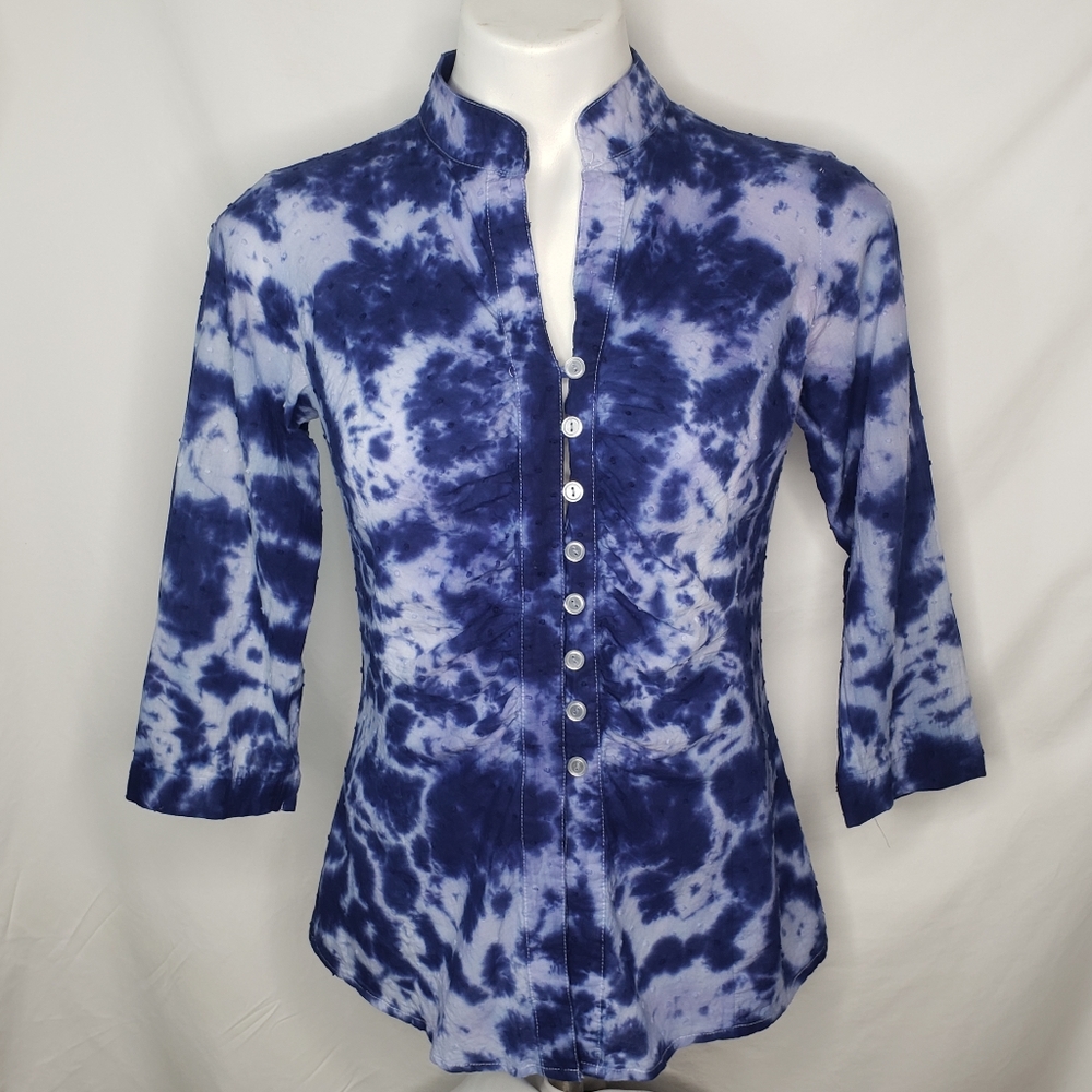 Sam & Maxx Blouse Custom Tie Dye Sz M Wmn